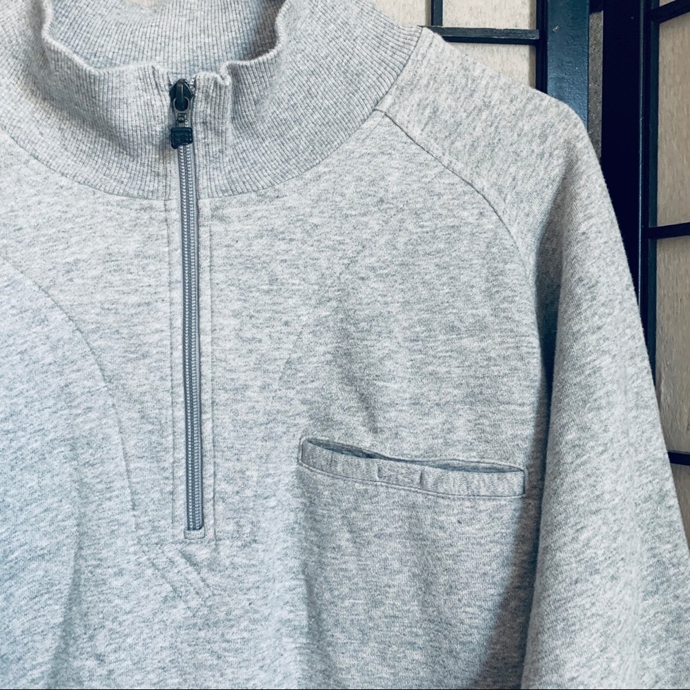 Adidas VTG 2000’s grey 1/4 zip pullover back logo - Picture 3 of 10